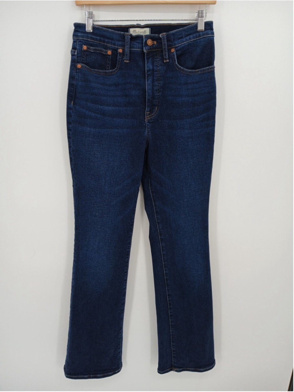 Madewell Jeans Womens 28 Blue Skinny Flare Stretch Dark Wash Hippie Boho